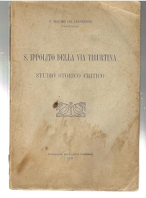 S. Ippolito Sulla Via Tiburtina Studio Storico Critico