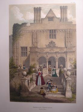 A Fine Original Hand Coloured Lithograph Illustration of Cranbourne (Garden Front) Dorsetshire fr...
