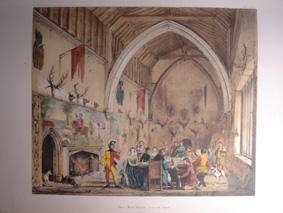 A Fine Original Hand Coloured Lithograph Illustration of The Hall, Igtham Moat House in Kent from...