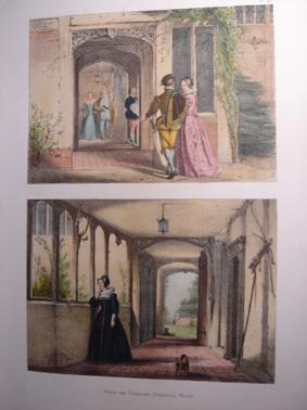 A Fine Original Hand Coloured Lithograph Illustration of The Porch and Corridor at Ockwells in Be...