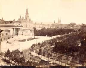 Wien: Franzensring [with] Budapest. Kir. Operaház.