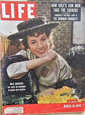 Life Magazine March 26, 1956 -- Cover: Julie Andrews as Eliza Doolittle