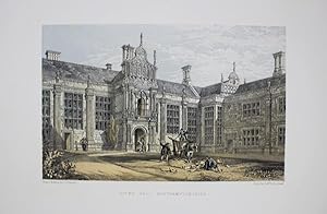 Fine Original Lithotint Illustration of Kirby Hall in Northamptonshire By W. Walton. Published By...