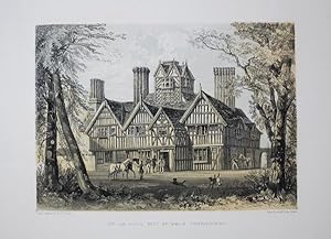 Fine Original Lithotint Illustration of The Oak House, West Bromwich, Staffordshire. By J. D. Har...