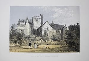 Fine Original Lithotint Illustration of Throwley Hall, Staffordshire. H. L. Prout. Published By C...