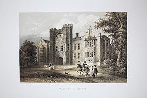 Fine Original Lithotint Illustration of Brereton Hall, Cheshire By W. L. Walton. Published By Cha...