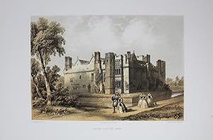 Fine Original Lithotint Illustration of Hever Castle, Kent By W. L. Walton. Published By Chapman ...
