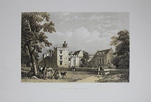 Fine Original Lithotint Illustration of Penshurst, Kent By J. D. Harding. Published By Chapman an...