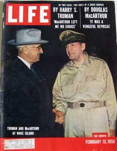 Life Magazine February 13, 1956 -- Cover: Truman and MacArthur at Wake Island