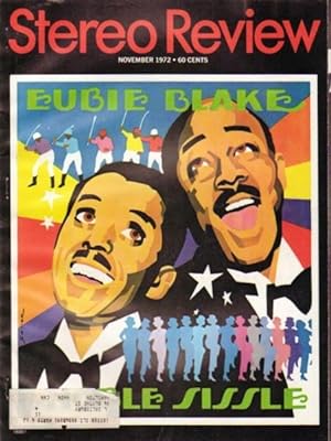 Stereo Review: Volume 29, # 5, November 1972, Featuring: The Words and Music of Noble Sissle & Eu...
