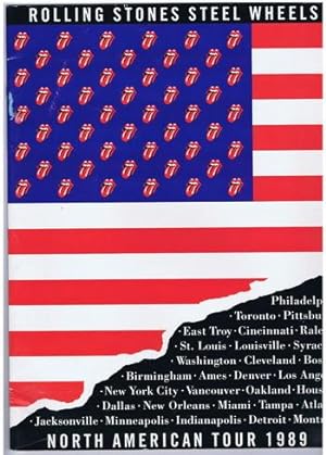 the ROLLING STONES - ROLLING STONES STEEL WHEELS NORTH AMERICAN Tour Book 1989 ( Concert Tour Pro...
