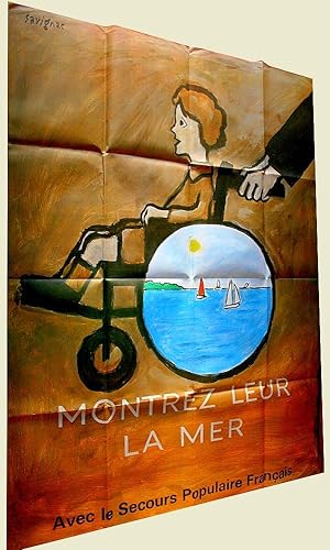 Affiche du Secours Populaire Français - Montrez leur la mer