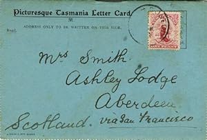 Picturesque Tasmania Letter Card, with five printed Tasmanian views