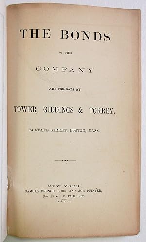 THE BONDS OF THIS COMPANY ARE FOR SALE BY WHITE, MORRIS & CO. 29 WALL STREET, NEW YORK