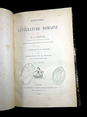 Histoire de la littérature Romaine, traduction de l'ouvrage de W.S. TEUFFEL.