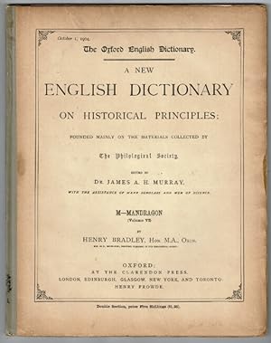 A new English dictionary on historical principles; founded mainly on the materials collected by T...