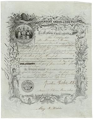 Independent Order of Odd Fellows. To all whom it may concern, this certifies that.