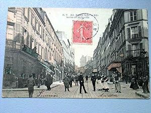 Carte Postale Ancienne - E.V.253. PARIS XIXè et XXè. La Rue de Belleville.
