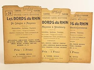 Cartes Taride. Grande Carte Routière. Les Bords du Rhin (3 Cartes - Complet) Les Bords du Rhin. N...