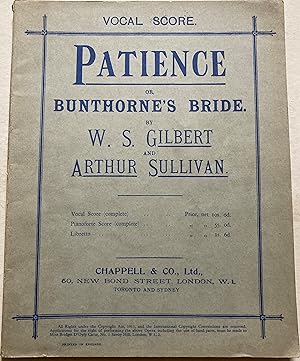 Patience Or Bunthorne's Bride