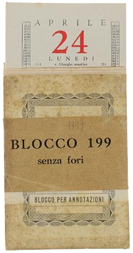 BLOCCO PER ANNOTAZIONI 1939 (Modello 199 senza fori).: