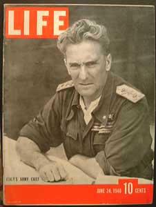 Life Magazine June 24, 1940 - Cover: Italy's Army Chief