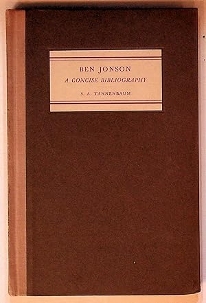 Ben Jonson. A Concise Bibliography