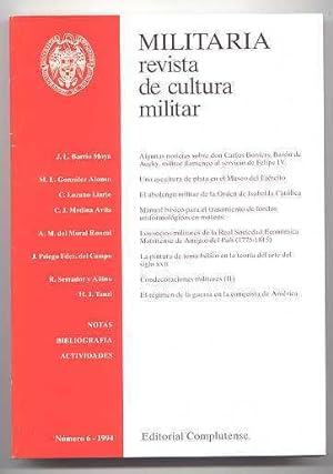 MILITARIA: REVISTA DE CULTURA MILITAR. NUMERO 6 - 1994.