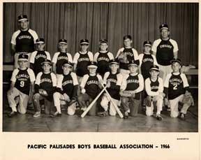 Pacific Palisades Boys Baseball Association 1966.