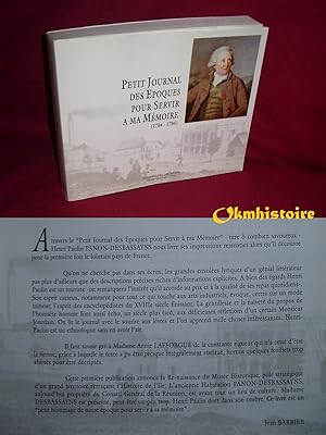 Petit Journal des Epoques pour servir à ma Mémoire ( 1784 - 1786 )