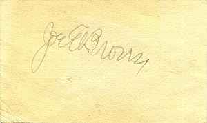Signature of Joe Evans Brown (1892-1973).