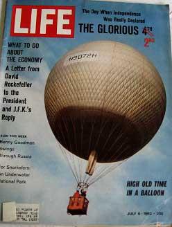 Life Magazine July 6, 1962 -- Cover: Hot-Air Balloon