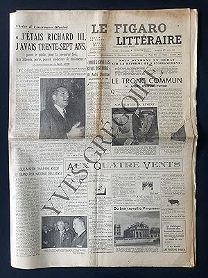 LE FIGARO LITTERAIRE-N°580-1 JUIN 1957
