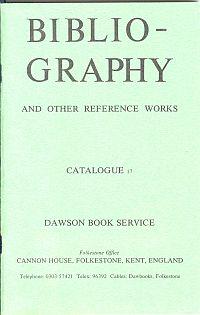 BIBLIOGRAPHY AND OTHER REFERENCE WORKS; 15 Catalogues 1979-1995