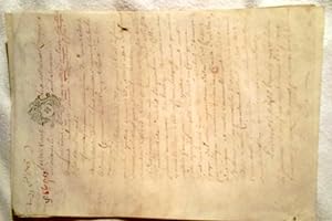 Manuscrit sur parchemin de 1788 cachet fiscal de la Généralité de Poitiers,