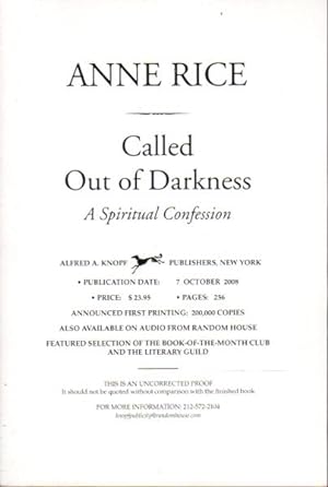 CALLED OUT OF DARKNESS: A Spiritual Confession.