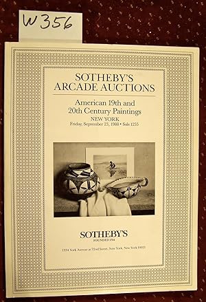 SOTHEBY'S ARCADE AUCTIONS American 19th and 20th Century Paintings New York Friday, September 23,...