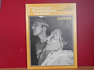 Recherches amérindiennes au Québec vol.XIII, no 3 ,1983; Justice; Pour une anthropologie des droi...