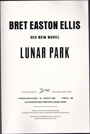 Lunar Park - Uncopyedited Proof