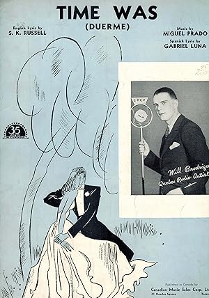 Time Was ( Duerme ) - Will Broderique Cover - Vintage Sheet Music