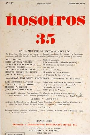 Revista NOSOTROS No. 35. - EN LA MUERTE DE ANTONIO MACHADO