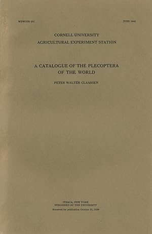 A Catalogue of the Plecoptera of the World [Memoir 232]
