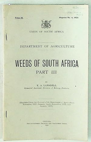 Weeds of South Africa. Part III. Weed No. 6