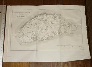 Carte topographique de l'ile de malte (début XIXe siècle).
