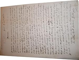 Lettre autographe signée de l'écrivain ecclésiastique Dutripon à l'éditeur Louis Vivès au sujet...