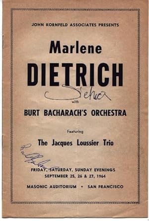 Marlene Dietrich with Burt Bacharach's Orchestra