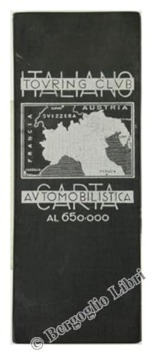 CARTA AUTOMOBILISTICA D'ITALIA AL 650.000 IN DUE FOGLI. 1° foglio.: