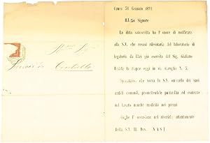 LETTERA PUBBLICITARIA DEL 1892.: