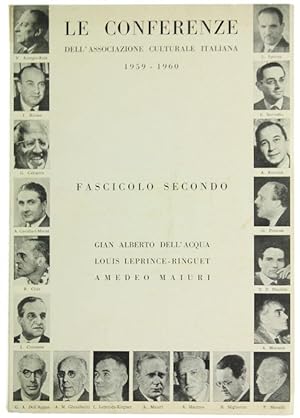 LE CONFERENZE DELL'ASSOCIAZIONE CULTURALE ITALIANA 1959-1960. Fascicolo 2°.: