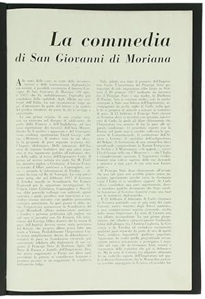 LA COMMEDIA DI SAN GIOVANNI DI MORIANA. Stralcio da La Lettura, marso 1941.: